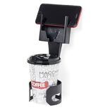 Support t&eacute;l&eacute;phone porte gobelet 2 en 1 abs noir