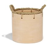 Pot terre cuite poign&eacute;e corde &Oslash;21cm