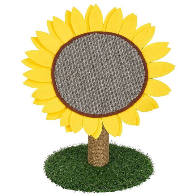 Arbre &agrave; chat griffoir forme tournesol - &Oslash;30xH.45cm