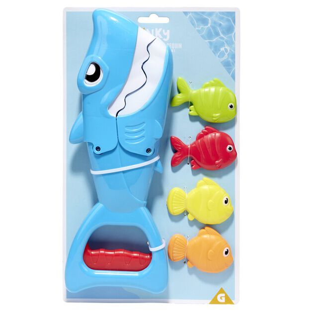 Jeu de plong&eacute;e requin attrape poisson en plastique (5 pi&egrave;ces)