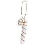 Sucre d'orge à suspendre blanc avec jute x2
