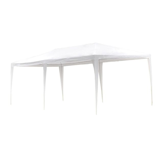 Tonnelle rectangulaire Turin blanche UPF50+ 584x290xH260cm 17m&sup2;