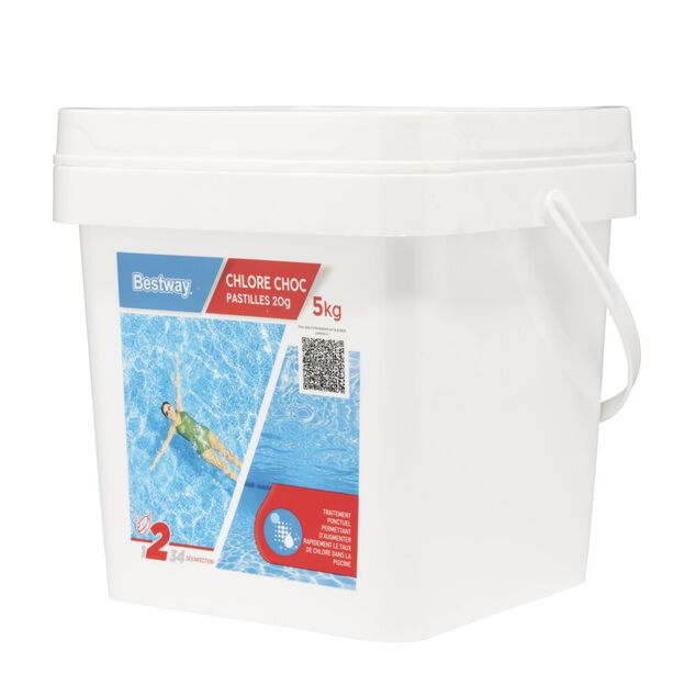 Chlore choc piscine 5kg pastille 20gr