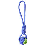 Jouet pour chien en corde en coton bleu et vert Ø7x44cm