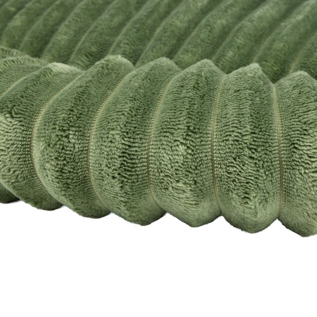 Couchage rond pour animal polyester c&ocirc;tel&eacute; &Oslash;70 cm (2 mod&egrave;les vert ou blanc)