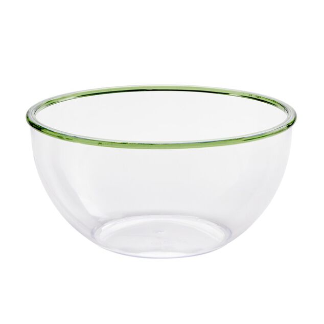 Saladier plastique transparent bordure couleur &Oslash;28,5xH14,5&nbsp;cm (3 mod&egrave;les)