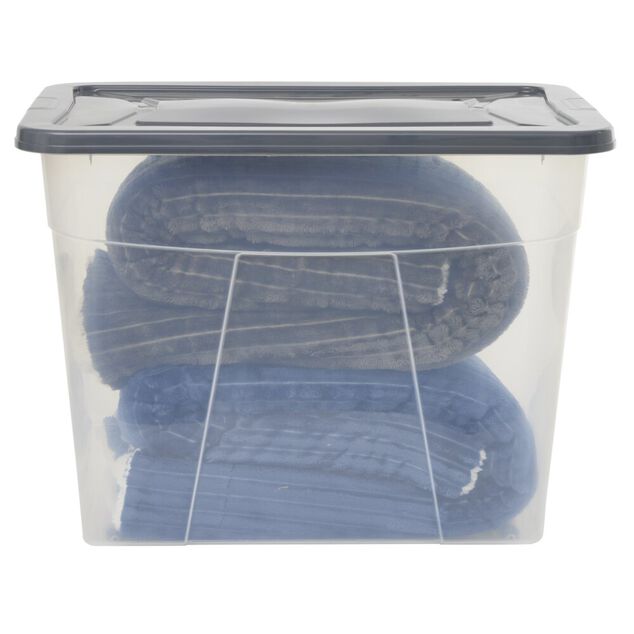 Box de rangement &agrave; roulettes plastique 80L (plusieurs mod&egrave;les)