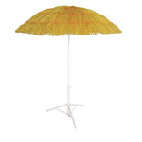 Parasol de plage Hawa&iuml; jaune &Oslash;160xH195cm