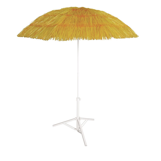 Parasol de plage Hawa&iuml; jaune &Oslash;160xH195cm