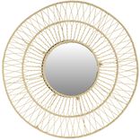 Miroir soleil rond papier tress&eacute; &Oslash;74cm