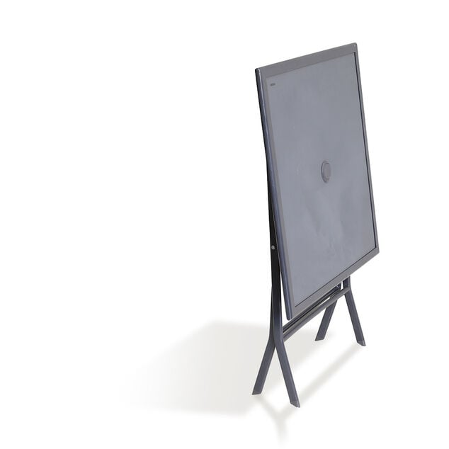 Table de jardin London pliante 2 personnes gris anthracite 70x70xH71cm