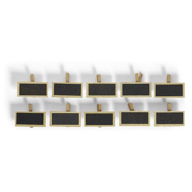 Marque place pince bois avec ardoise x10 (2 mod&egrave;les)