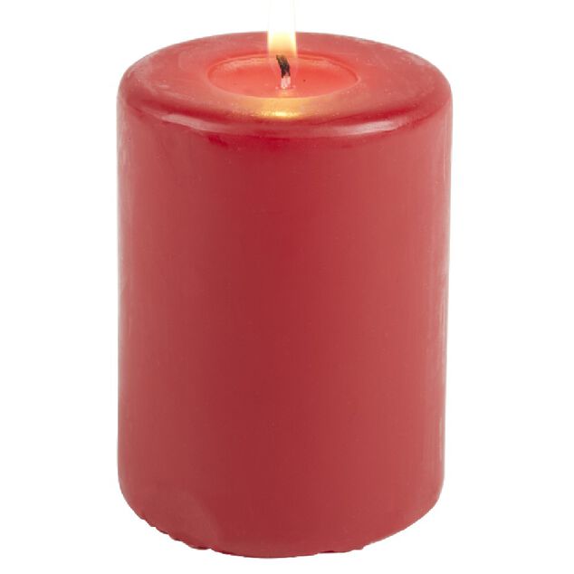 Bougie pilier rouge &Oslash;7xH10 cm