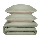 Parure de lit 2 personnes 220x240cm uni &agrave; glissi&egrave;re 3 pi&egrave;ces (2 mod&egrave;les)