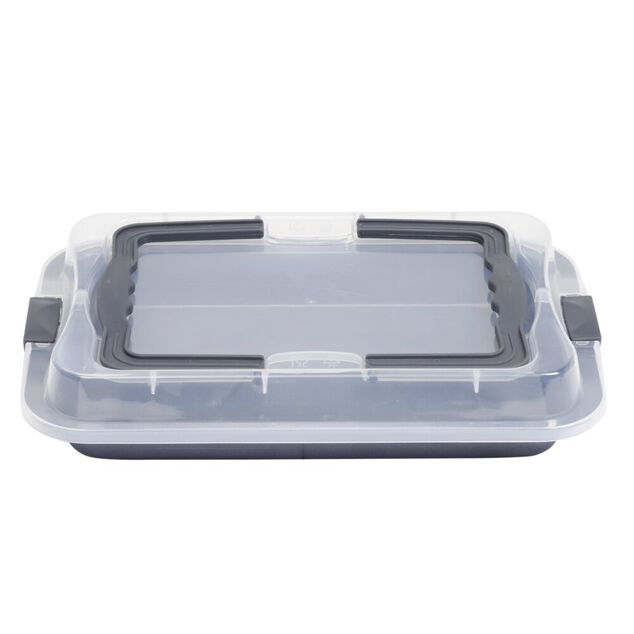 Moule rectangulaire anti adh&eacute;rent avec couvercle de transport