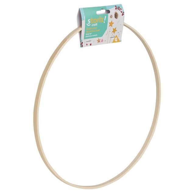 Cercle en bois pour couronne de No&euml;l &Oslash;30cm