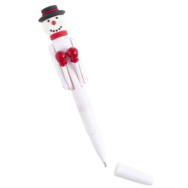 Stylo de No&euml;l avec jeu de boxe L18cm (3 mod&egrave;les)