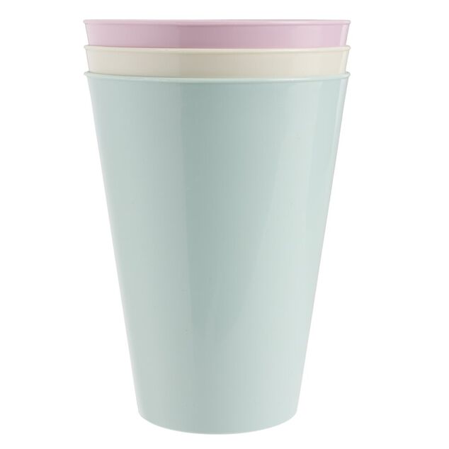 Gobelet plastique 43cl r&eacute;utilisable couleur unie &Oslash;5xH9cm (3 mod&egrave;les)