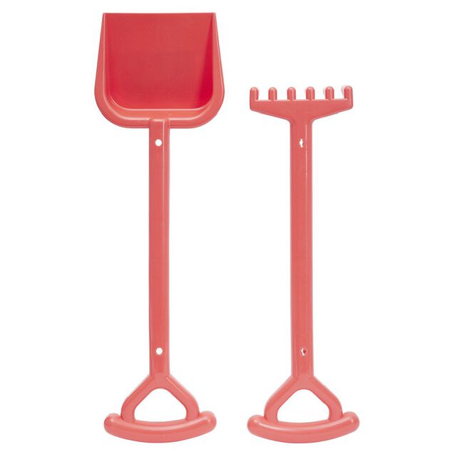 Pelle avec r&acirc;teau de plage plastique