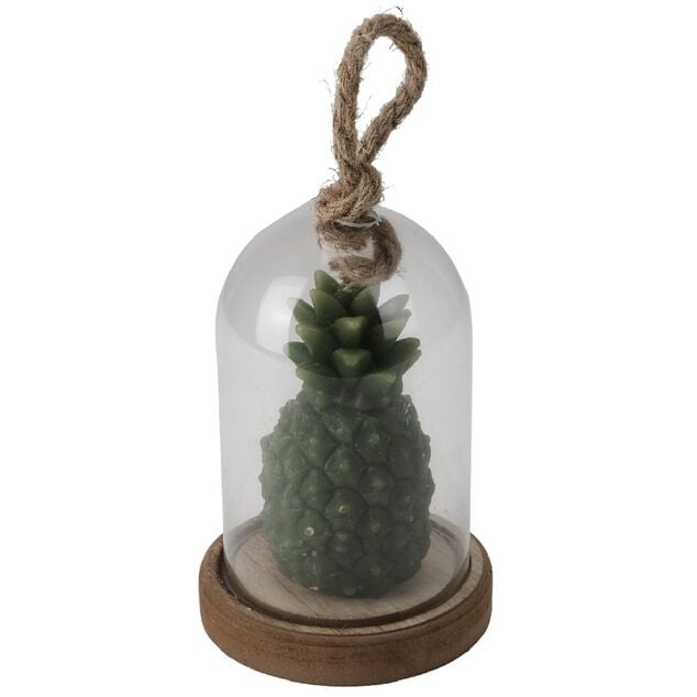 Bougie ananas sous cloche Collection Cara&iuml;bes
