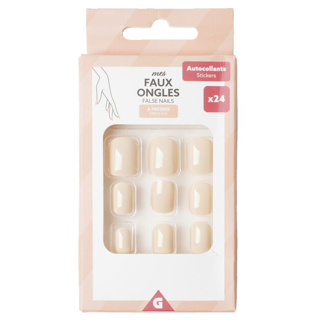 Faux ongles autocollants à presser x24 (5 modèles)