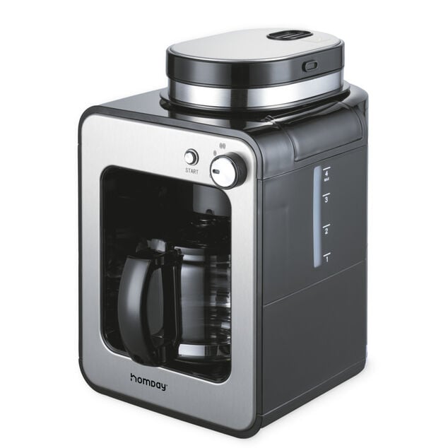 Cafeti&egrave;re filtre 0,6L acier avec broyeur de caf&eacute; 600W