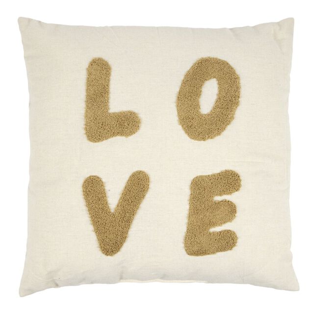 Coussin carr&eacute; inscription brod&eacute;e color&eacute; 40x40cm (4 mod&egrave;les)