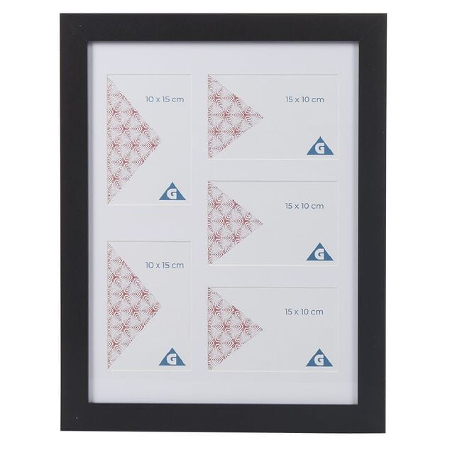 P&ecirc;le m&ecirc;le en bois noir L45X35 cm 5 vues 10x15cm