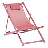 Chilienne oxford 5 positions rouge 100x61xh92cm