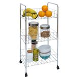 Desserte en métal 3 niveaux - 35,5xH66,5x26cm