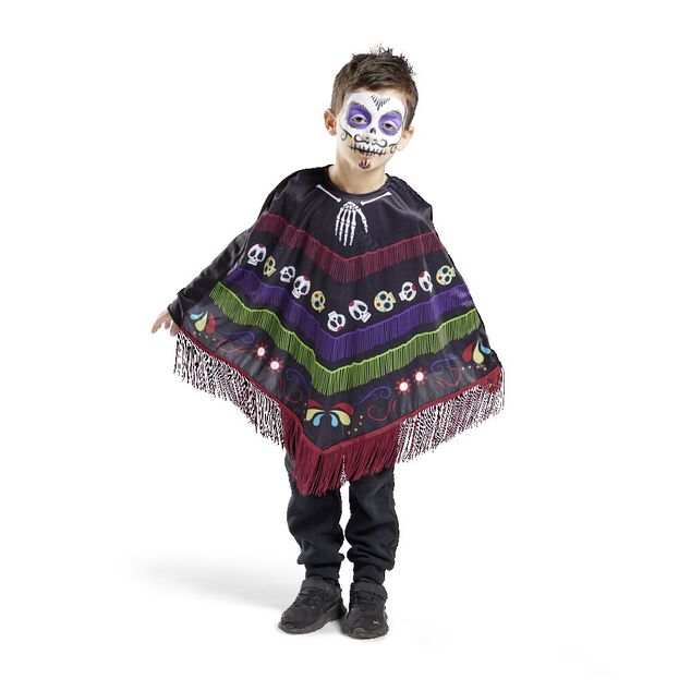 Poncho enfant Halloween Dia de Los Muertos