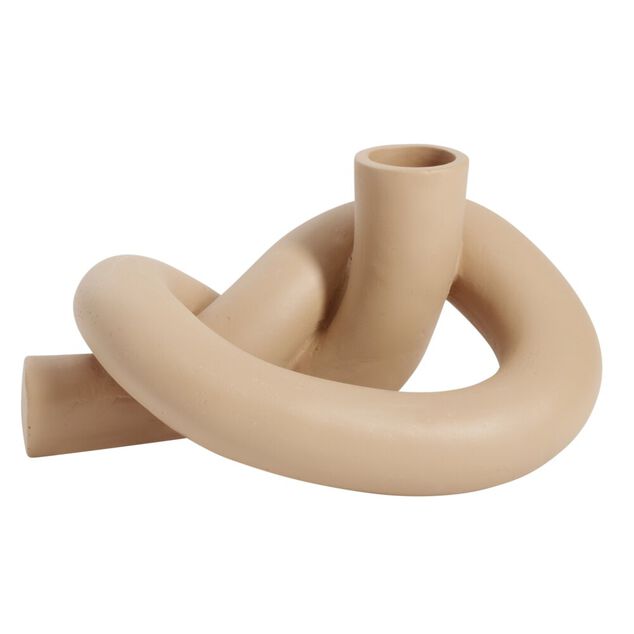 Bougeoir noeud 16xH8,5x11cm marron