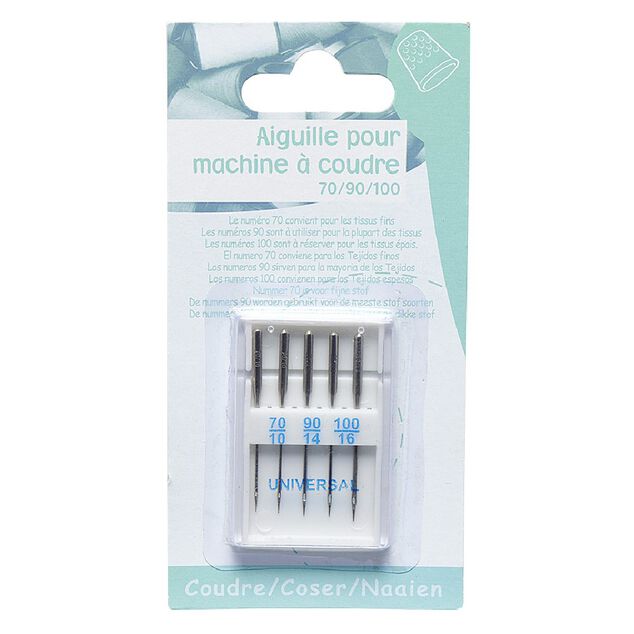 Lot de 5 aiguilles pour machine &agrave; coudre