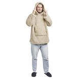 Pull plaid teddy adulte à capuche 70xH80cm (2 modèles)