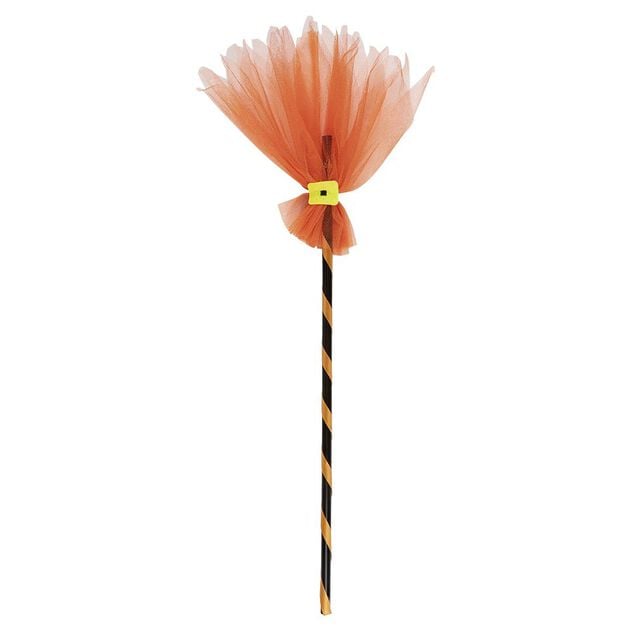 Balai de sorci&egrave;re violet ou orange L.88 cm