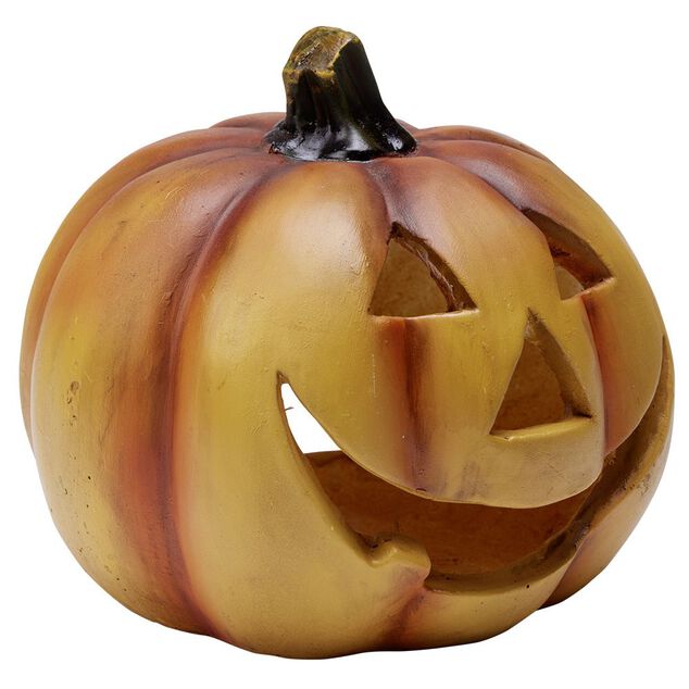 D&eacute;co Halloween citrouille souriante &agrave; poser orange