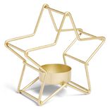 Bougeoir de table &eacute;toile dor&eacute;