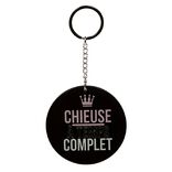 Porte clé miroir avec inscription message