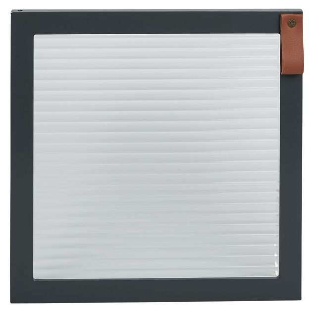 Porte Box Cube 32,2xH32,2x1,2cm bois et verre