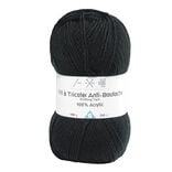 Pelote de fil à tricoter acrylique anti bouloche noir