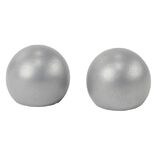 Embout tringle &agrave; rideau &Oslash;16 mm m&eacute;tal forme boule gris mat x2