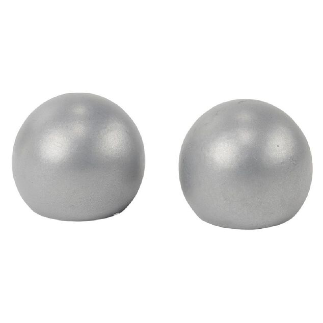 Embout tringle &agrave; rideau &Oslash;16 mm m&eacute;tal forme boule gris mat x2