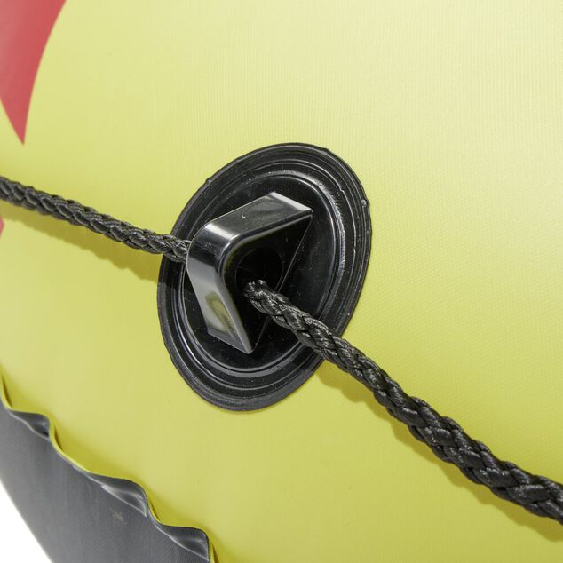 Bateau gonflable 1 personne Tropicana jaune et rouge 98x185cm