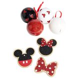 Décoration de Noël Disney Mickey Minnie blanc noir rouge x16