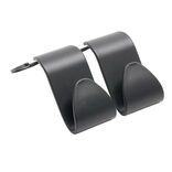 Crochet rangement appuie-tête noir H10cm (2 pièces)