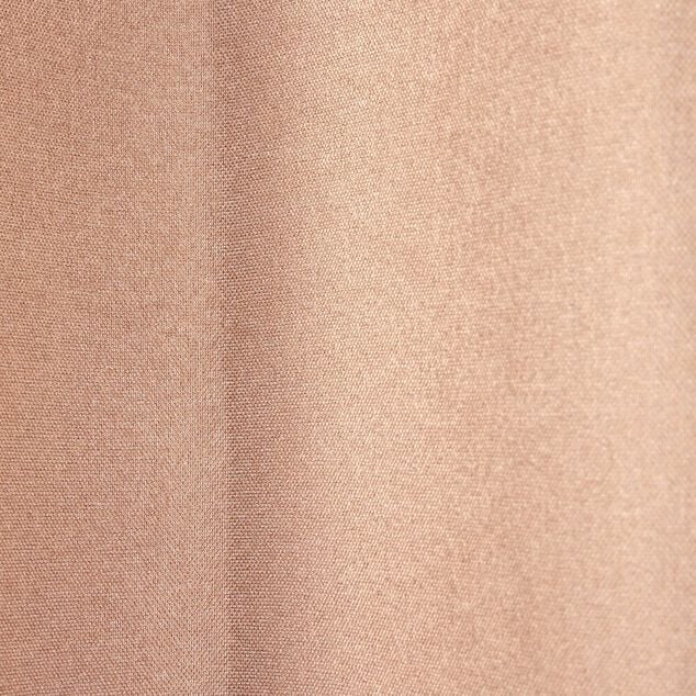 Rideau &agrave; oeillets 140x240cm polyester effet lin taupe