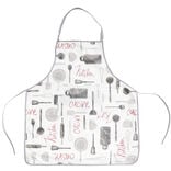Tablier de cuisine avec inscriptions 72x65cm