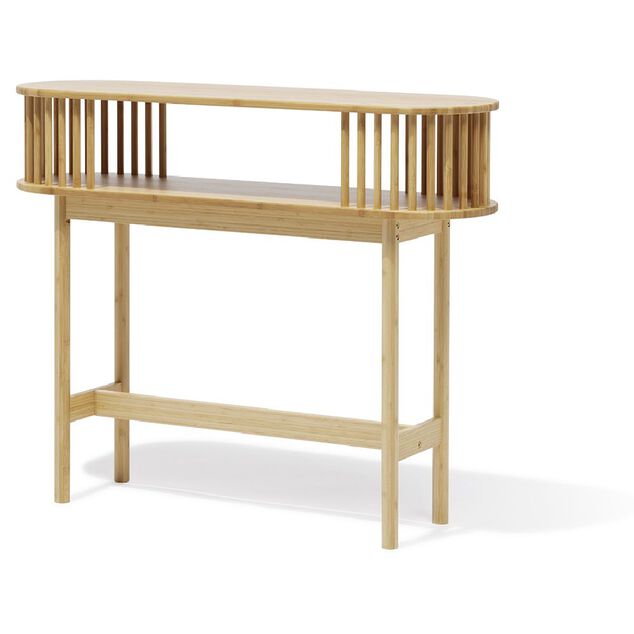 Console Ga&iuml;a bambou naturel - L100xP30xH80 cm