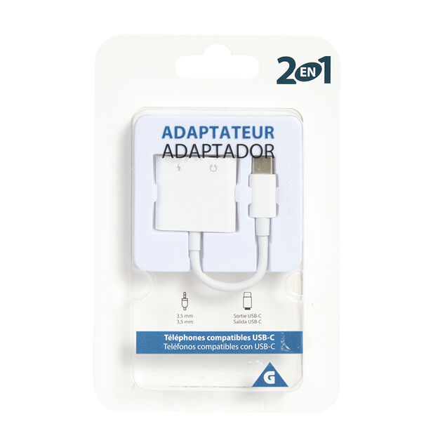 Adaptateur USB-C et jack 2 en 1