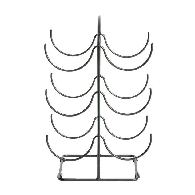 Range bouteille vertical 6 emplacements m&eacute;tal 19x25xH40cm